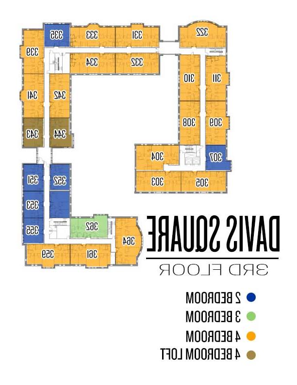 Davis Square 3rd Floor floorpan